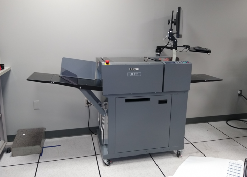 Another new addition is this Duplo DC-618 slitter/cutter/creaser, used to cut business cards and add perforation to printed pieces.