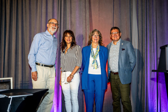 AI session participants (from left): Bob Barbera, Heather Willovit, Elisha Kasinskas, and Dr. Mark Bohan.
