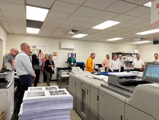 Visitors tour University of Tennessee's in-plant.